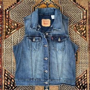 Levi's Classic Blue Denim Vest